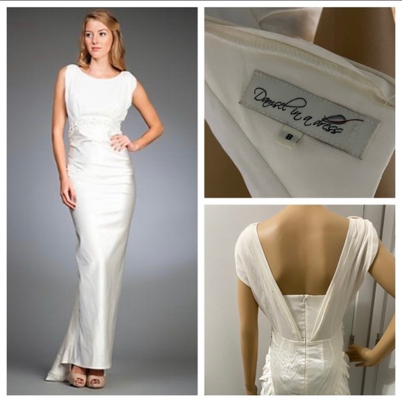 VINTAGE style Damsel In A Dress wedding dress gown. - Picture 3 of 16